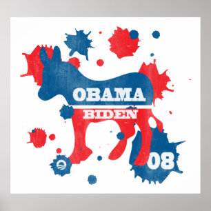 Obama Biden Paint Poster