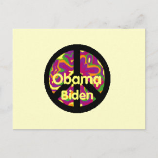 Obama Biden Peace Sign Postcard