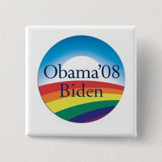 Obama Biden RAINBOW Button