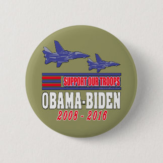 Obama Biden Support Our Troops 2 Inch Round Button