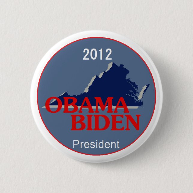 Obama Biden VIRGINIA 2 Inch Round Button (Front)