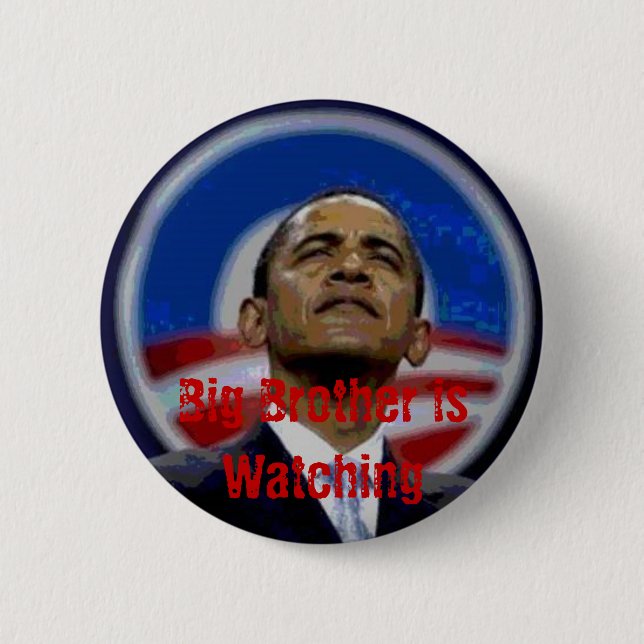 Obama Big Brother Button (Front)