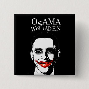 OBAMA BIN BIDEN 2 INCH SQUARE BUTTON