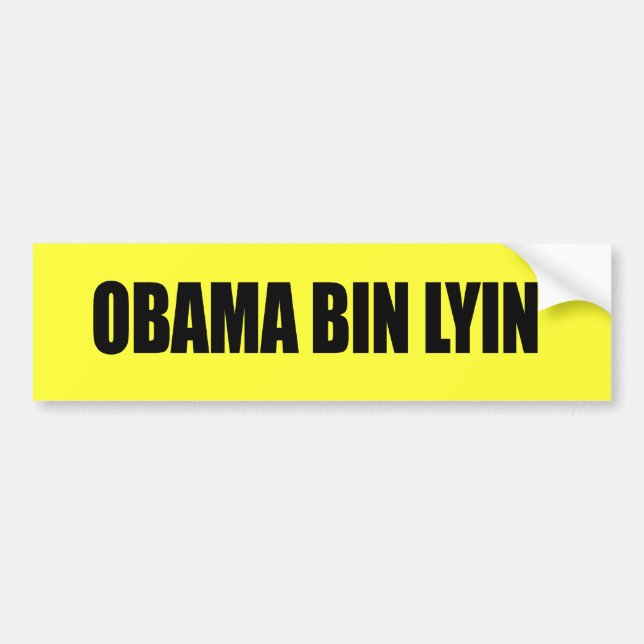 Obama bin lyin' bumper sticker (Front)