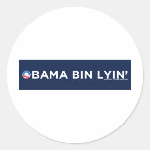 Obama bin Lyin' Classic Round Sticker