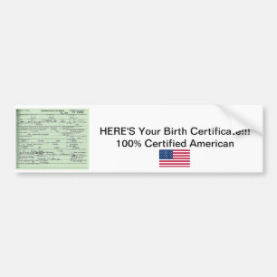 Obama birth certificate bumper sticker