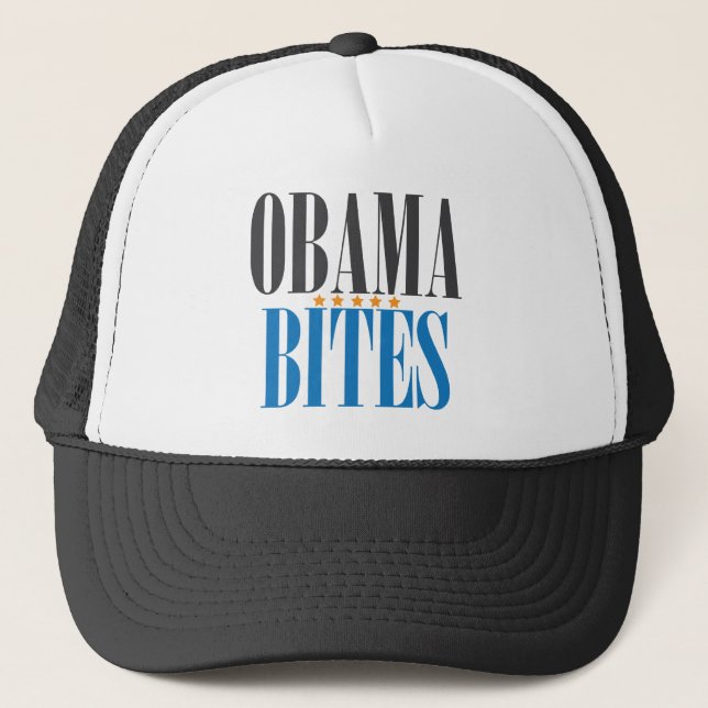 OBAMA BITES TRUCKER HAT (Front)