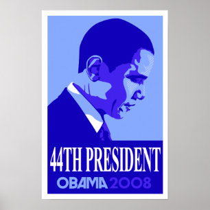 Obama Blue 44e Poster du Président 3