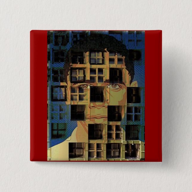 Obama Borg Square Button (Front)
