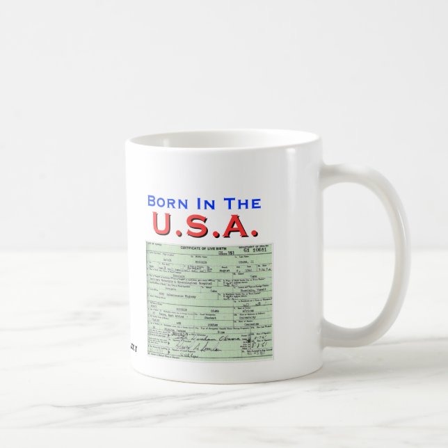 Obama: Born In The U.S.A. Coffee Mug (Right)