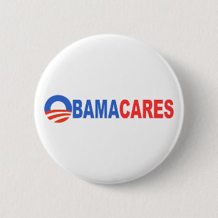 Obama Cares 2 Inch Round Button