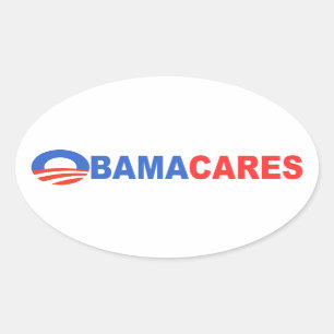 Obama Cares Oval Sticker