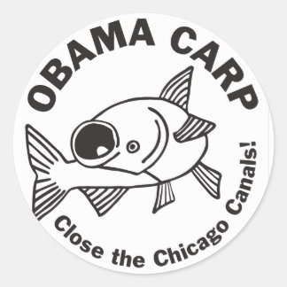 Obama Carp Classic Round Sticker