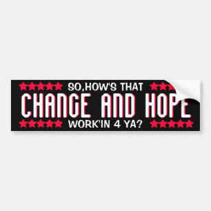 OBAMA - CHANGE AND HOPE BUMPER STICKER