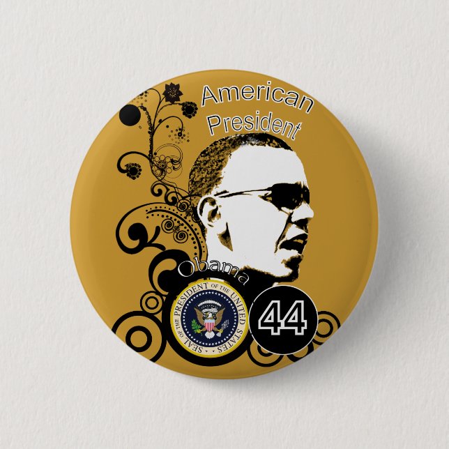 Obama Change BackGround Colour 2 Inch Round Button (Front)