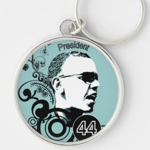 Obama Change BackGround Colour Keychain