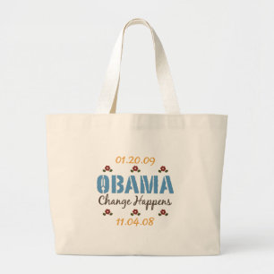 Obama Change Happens Tote Bag