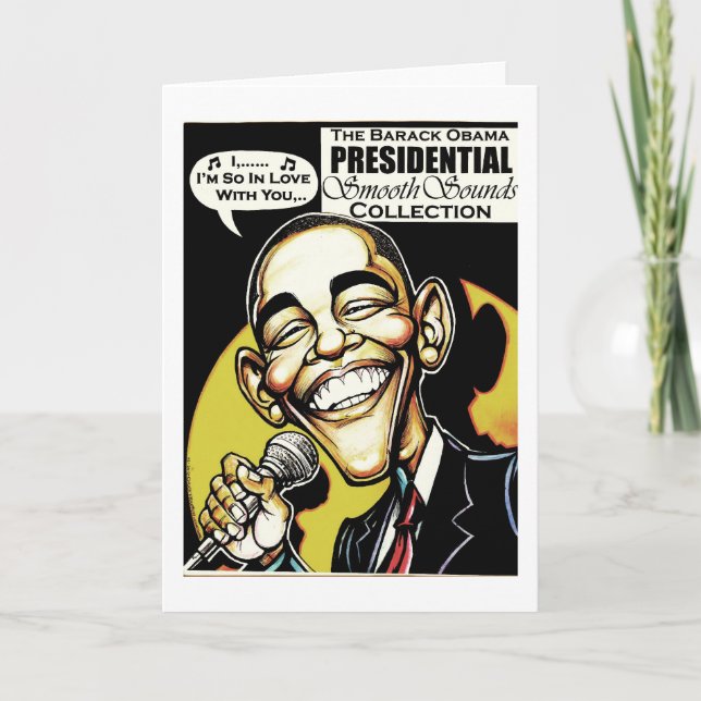 Obama chante ! Carte de voeux (Devant)