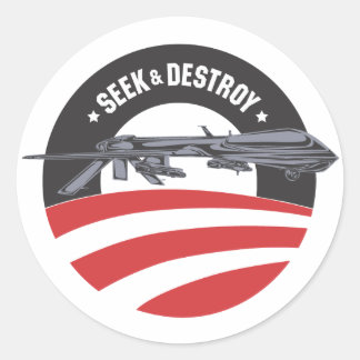 obama cherche et détruit autocollant de mission