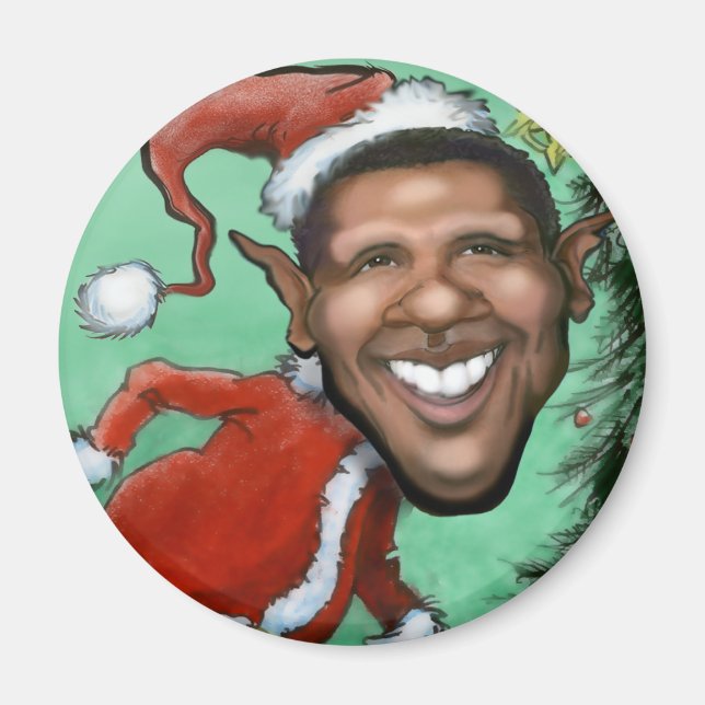 Obama Christmas Magnet (Front)