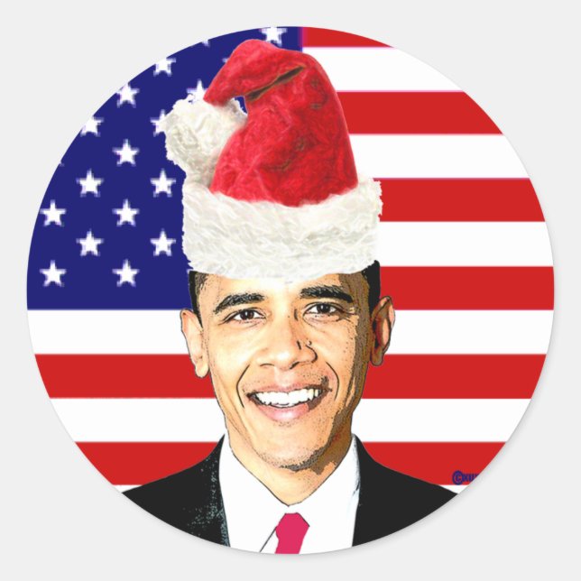 Obama Christmas stickers (Front)