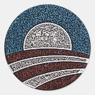Obama Circle Classic Round Sticker