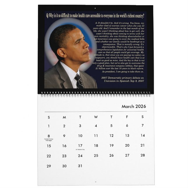 Obama cite le calendrier 2016 (Mar 2026)