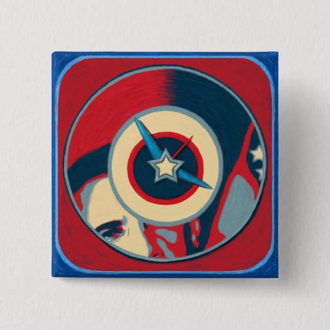 Obama Clock Button (Front)