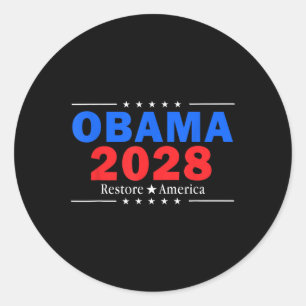Obama Comeback 2028 Statement _9 Classic Round Sticker