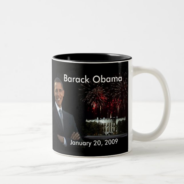 Obama Congrats - tasse de jour d'inauguration (Droit)