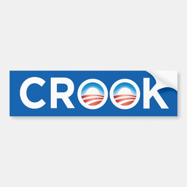 Obama Crook Bumper Sticker (Front)