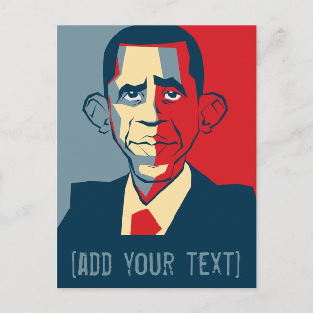 Obama custom text design postcard (Front)