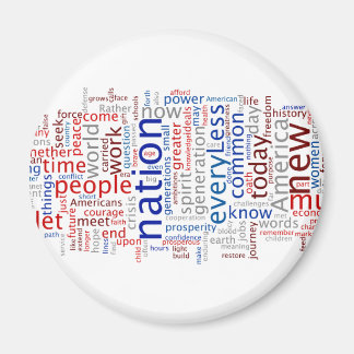 Obama Discours d'ouverture Tagcloud Magnet