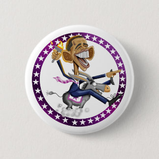 obama-donkey-white 2 inch round button