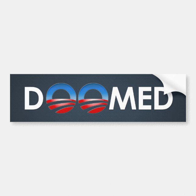 Obama Doomed Bumper Sticker (Front)