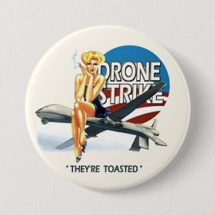 Obama Drone Strike 3 Inch Round Button