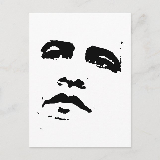Obama Face T-shirt Postcard (Front)