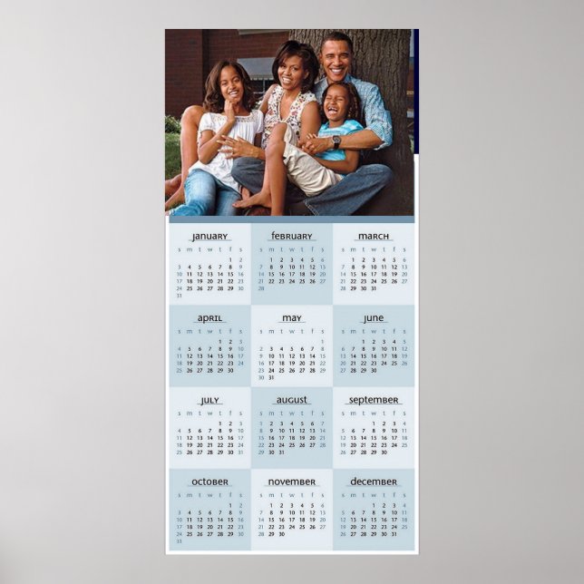 OBAMA FAMILY CALENDAR 2010 POSTER (Front)