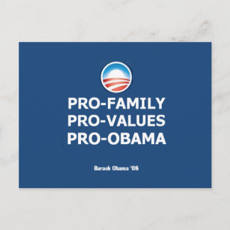 Obama FAMILY Postcard