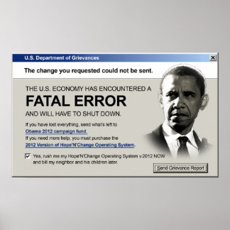 Obama - Fatal Error: Protest Poster