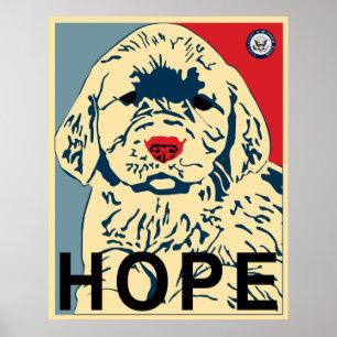 obama first puppy - hope poster