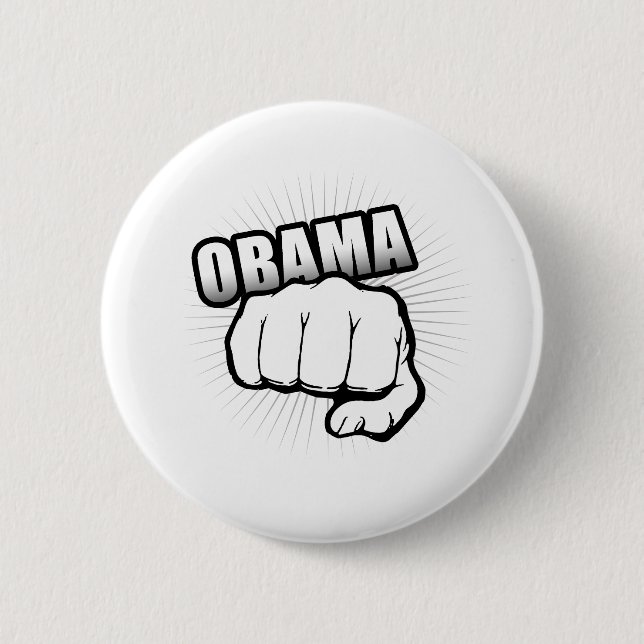 OBAMA FIST PUMP 2 INCH ROUND BUTTON (Front)