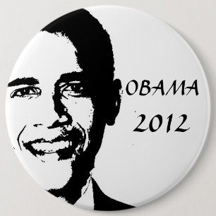 Obama for 2012 6 inch round button