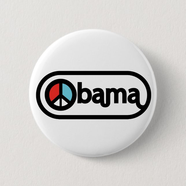 Obama for peace 2 inch round button (Front)