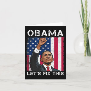 Obama For President 2028 American Flag Obama 2028  Card