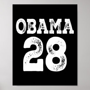 Obama For President 2028 Jersey 28 Premium Poster