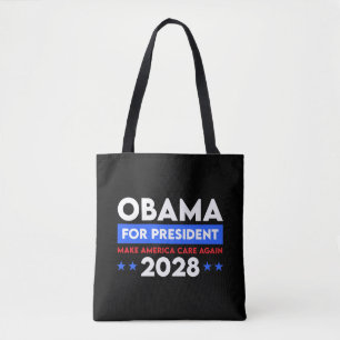 Obama For President 2028 Make America Care Again Tote Bag