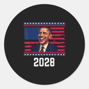 Obama For President 2028 Obama 2028 _8 Classic Round Sticker