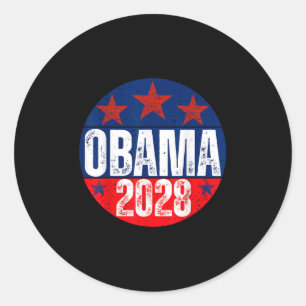 Obama For President 2028 Obama 2028 For Women Classic Round Sticker