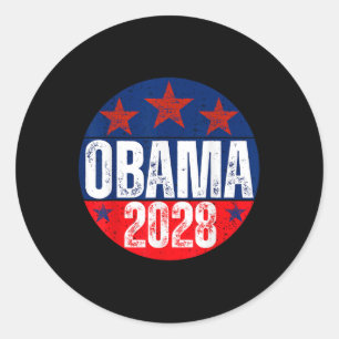 Obama For President 2028 Obama 2028 For Women Classic Round Sticker